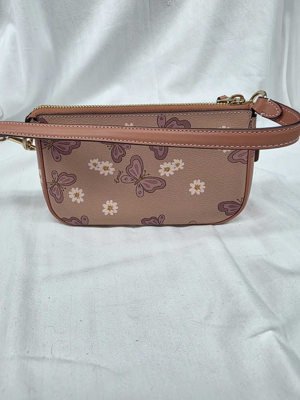Coach Nolita 19 Pink Butterfly Daisy Mini Purse with Gold Hardware - Picture 4 of 10